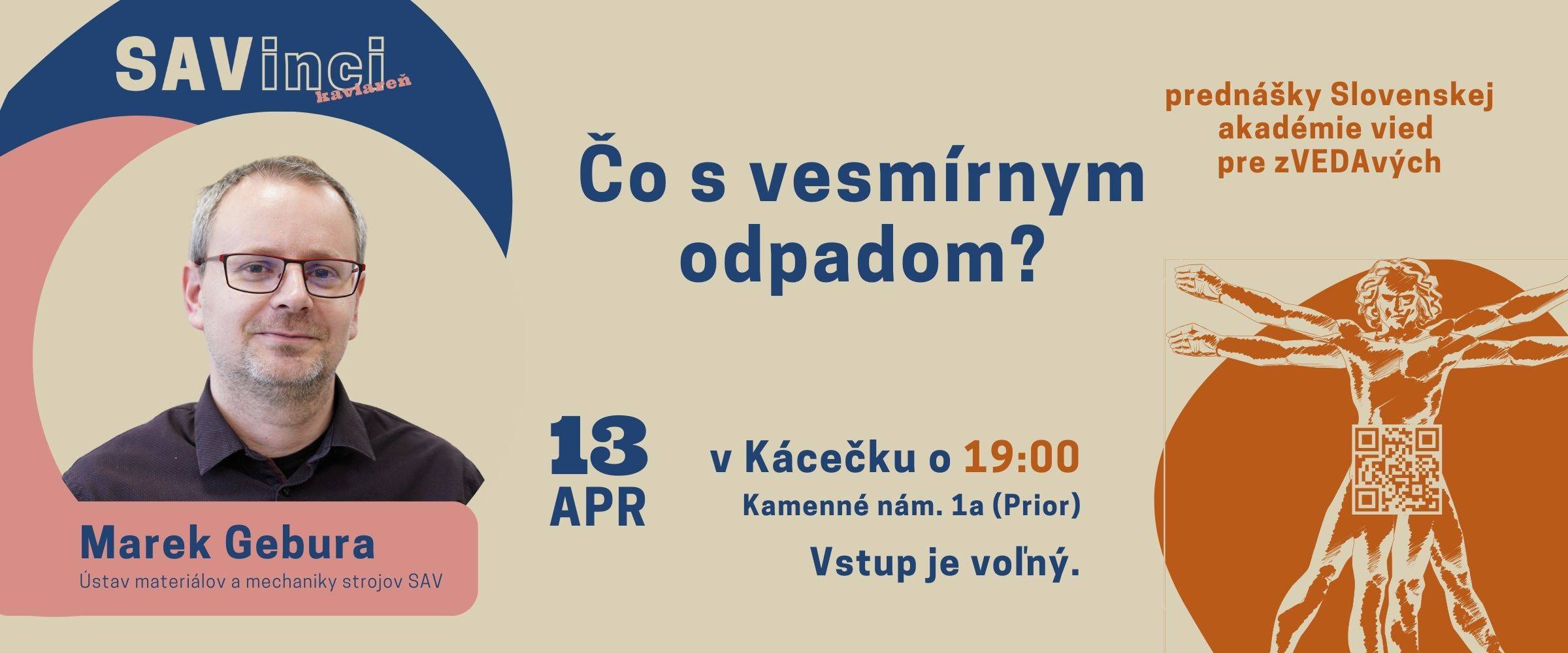 Pozvánka na SAVinci kaviareň: Čo s vesmírnym odpadom?