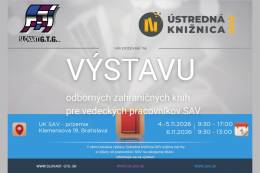 Výstava odbornej cudzojazyčnej literatúry pre vedeckých...